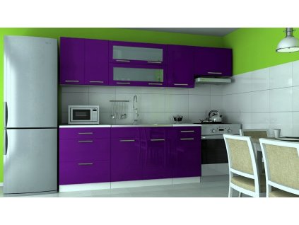 Kuchyňská linka Dakota 240/180 fialový lesk