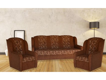 Sedací souprava Ušák 3F+1+1 Platan hnědá