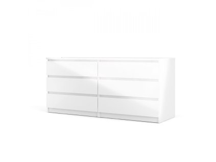 Komoda Simplicity 232 bílý lesk