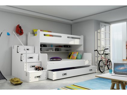 Patrová postel Maty NEW ÚP bílá/bílá