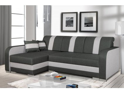 Sedací souprava Costa L tm.šedá/sv.šedá