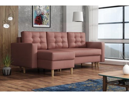 Sedací souprava Anabel UNI tmavě růžová