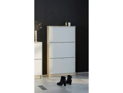 Botník Flap 006 3KL dub sonoma/bílá