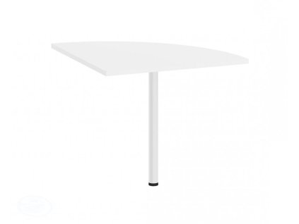 Rohová deska stolu Office 458 bílá/bílá