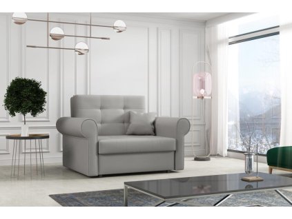 Rozkládací křeslo Vivian Silver I světle šedá