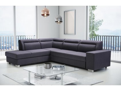 Sedací souprava Davis tmavě šedá levá