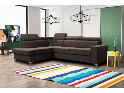Sedací souprava Silk L hnědá