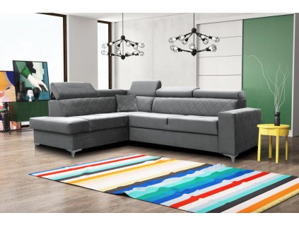 Sedací souprava Silk L světle šedá