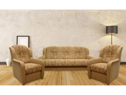 Sedací souprava Ušák  3f+1+1 Rosita 126/koo žlutá