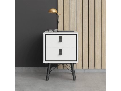 Noční stolek Rain bílý MAT