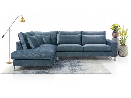 Sedací souprava Corny L modrá