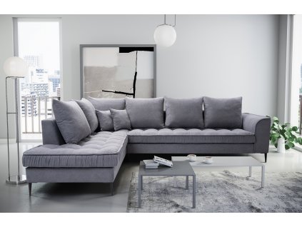 Sedací souprava  L Lidie - světle šedá