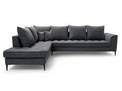 Sedací souprava  L Lidie - tmavě šedá