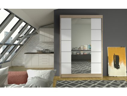 Skříň Linora V 120 sonoma/bílá