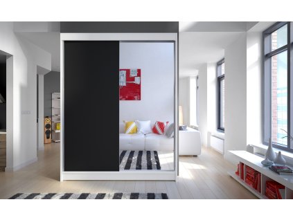 Skříň Camila I 150 bílá/černá