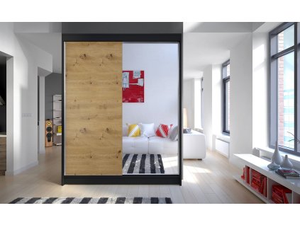 Skříň Camila I 150 černá/artisan