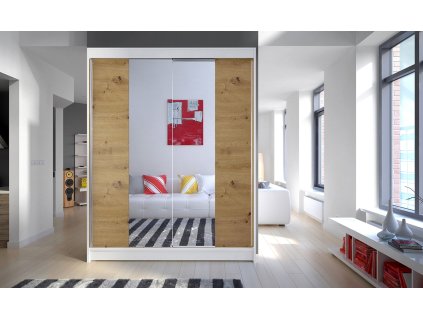 Skříň Camila II 150 bílá/artisan