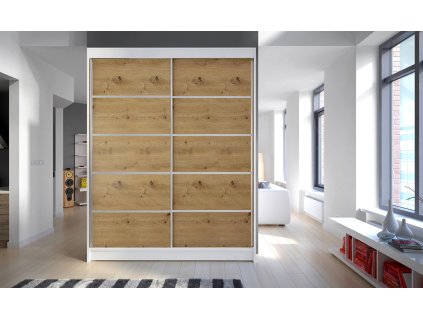 Skříň Camila IV 150 bílá/artisan