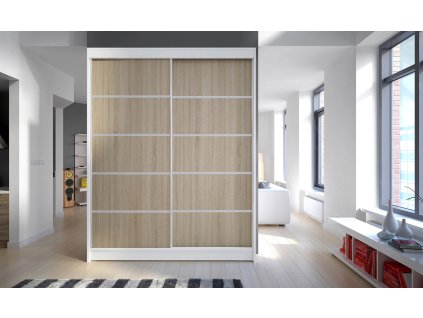 Skříň Camila IV 150 bílá/sonoma