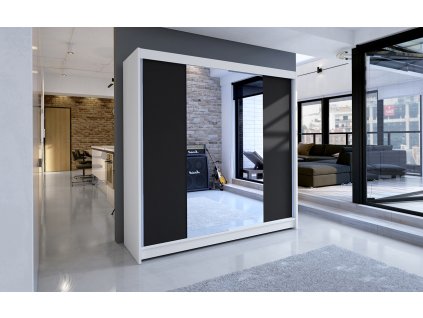 Skříň Taisa II 180 bílá/černá