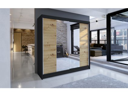 Skříň Taisa II 180 černá/artisan