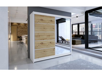 Skříň Taisa III 180 bílá/artisan