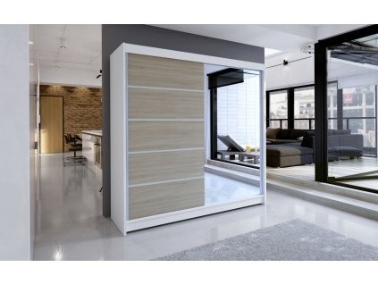 Skříň Taisa III 180 bílá/sonoma