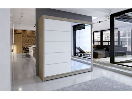 Skříň Taisa III 180 sonoma/bílá