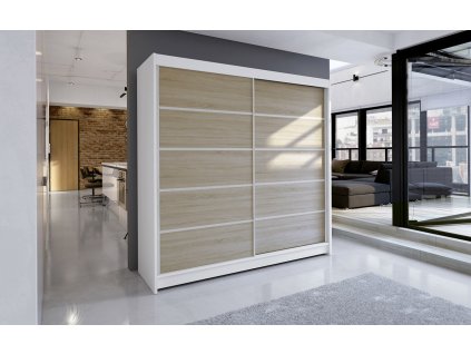 Skříň Taisa IV 180 bílá/sonoma