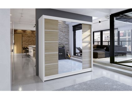 Skříň Taisa V 180 bílá/sonoma