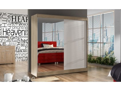 Skříň Baja I 200 sonoma/bílá