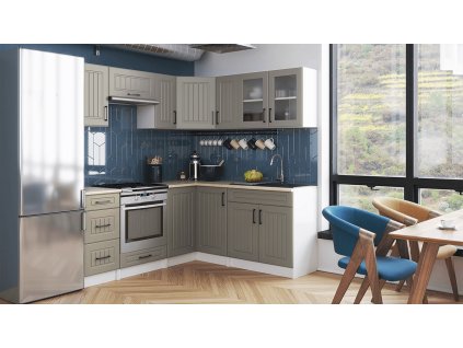 Rohová kuchyňská linka Romana kámen MAT