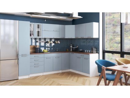 Rohová kuchyňská linka Antonie denim MAT