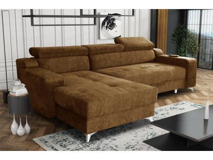 Sedací souprava Darina L hnědá