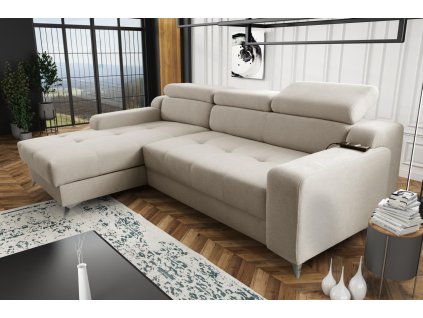 Sedací souprava Darina Premium L bílá káva