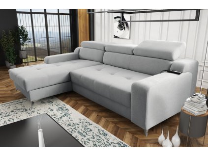 Sedací souprava Darina Premium L světle šedá