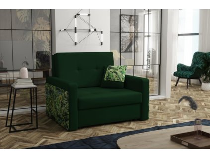 Rozkládací křeslo Vivian Mel I tm.zelená/jungle