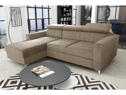 Sedací souprava Mildred L světle hnědá