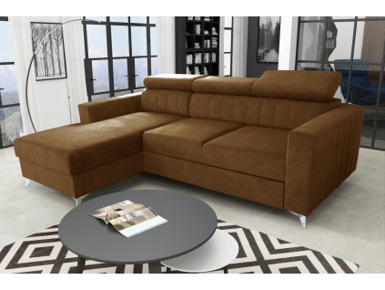 Sedací souprava Mildred L hnědá