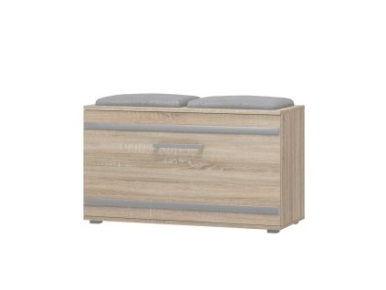 Botník se sedákem Granát dub sonoma