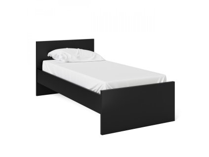 Postel Simplicity 211 90x190 cm černý mat