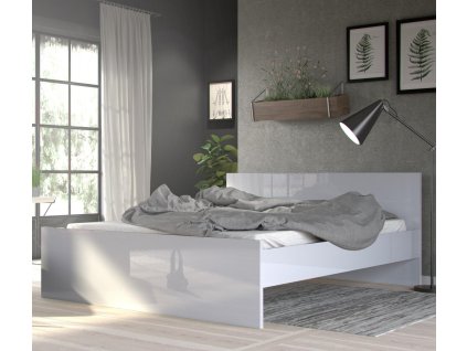 Postel Simplicity 210 160x200 cm bílý lesk