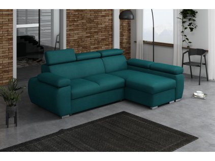 Sedací souprava Bodie pravá tyrkysová