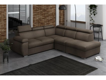 Sedací souprava Bodie II pravá hnědá