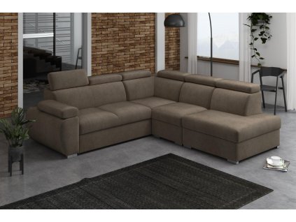 Sedací souprava Bodie II pravá hnědá