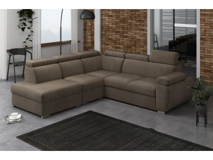 Sedací souprava Bodie II levá hnědá