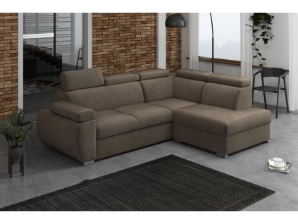 Sedací souprava Bodie IV pravá hnědá