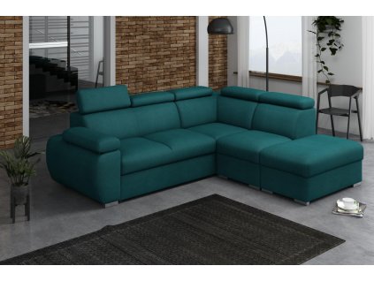 Sedací souprava Bodie V pravá tyrkysová