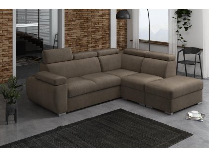 Sedací souprava Bodie V pravá hnědá