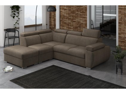 Sedací souprava Bodie V levá hnědá